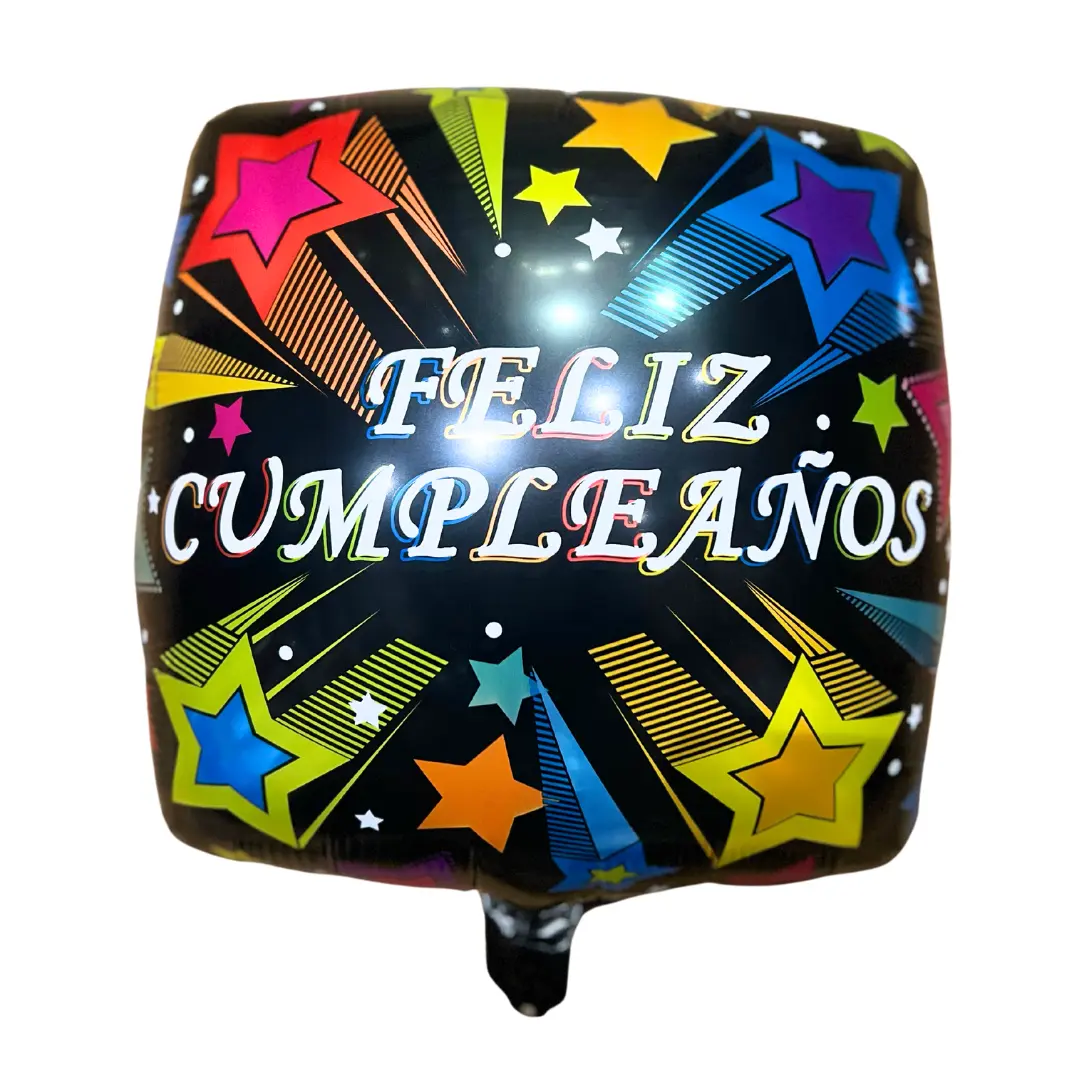 Globo 45cm FC cuadrado negro un