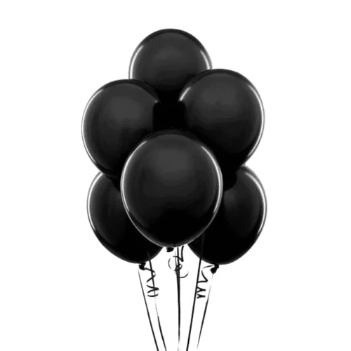 Globo R9 látex liso negros 50un