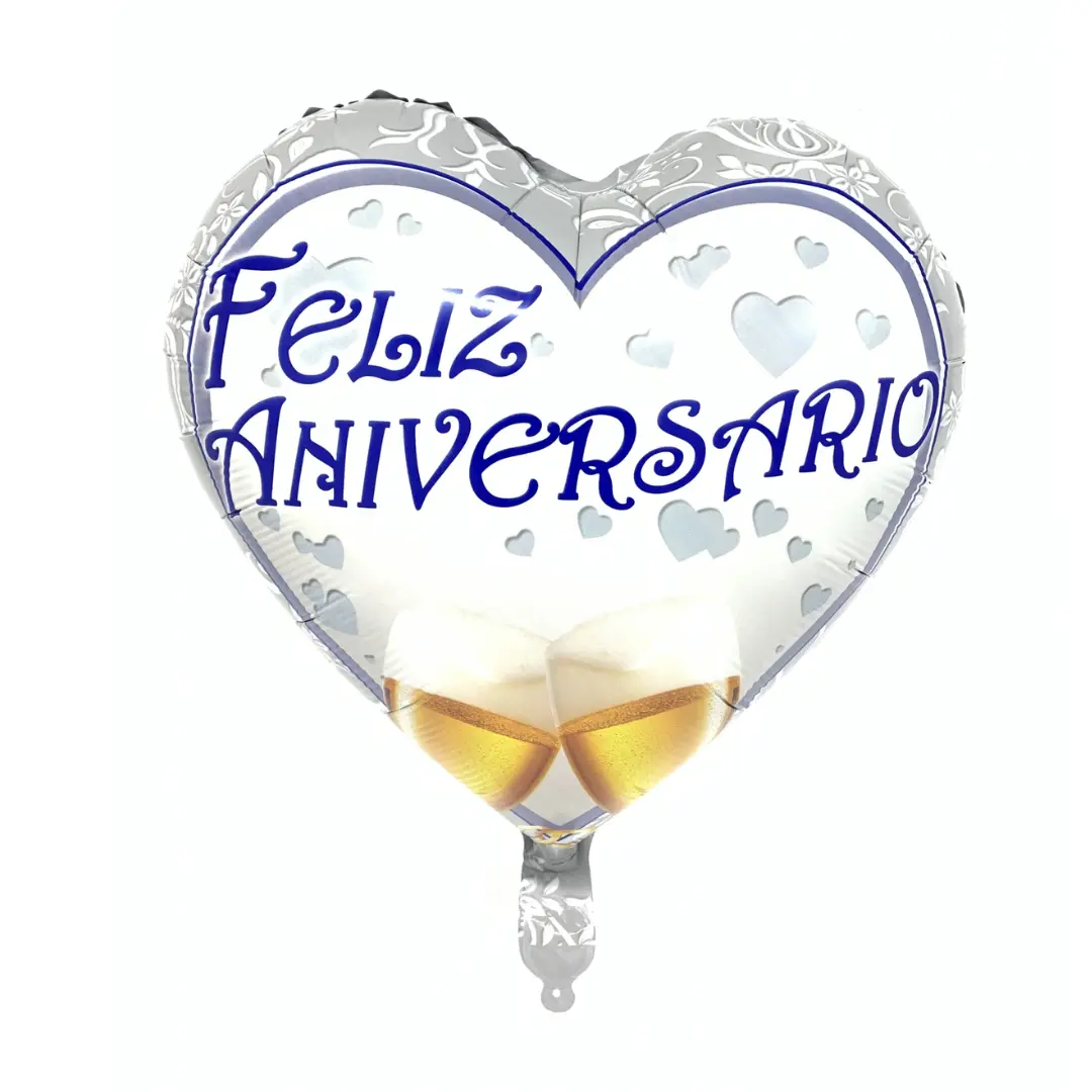 Globo 45cm" feliz aniversario gris un