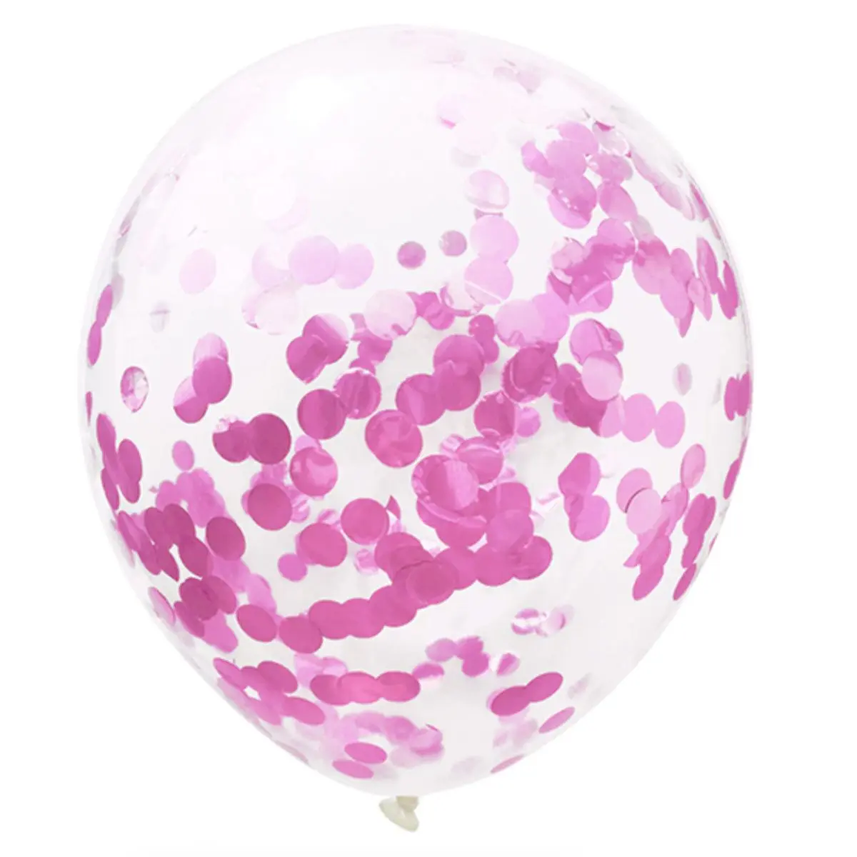 Globo R12 confeti fucsia látex 12un