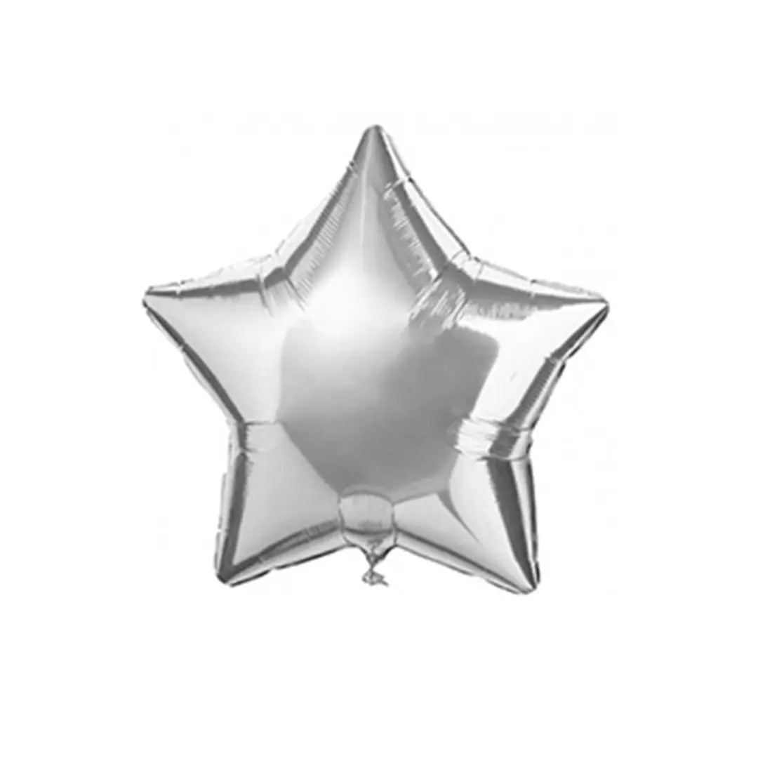 Globo 22cm estrella plateada un