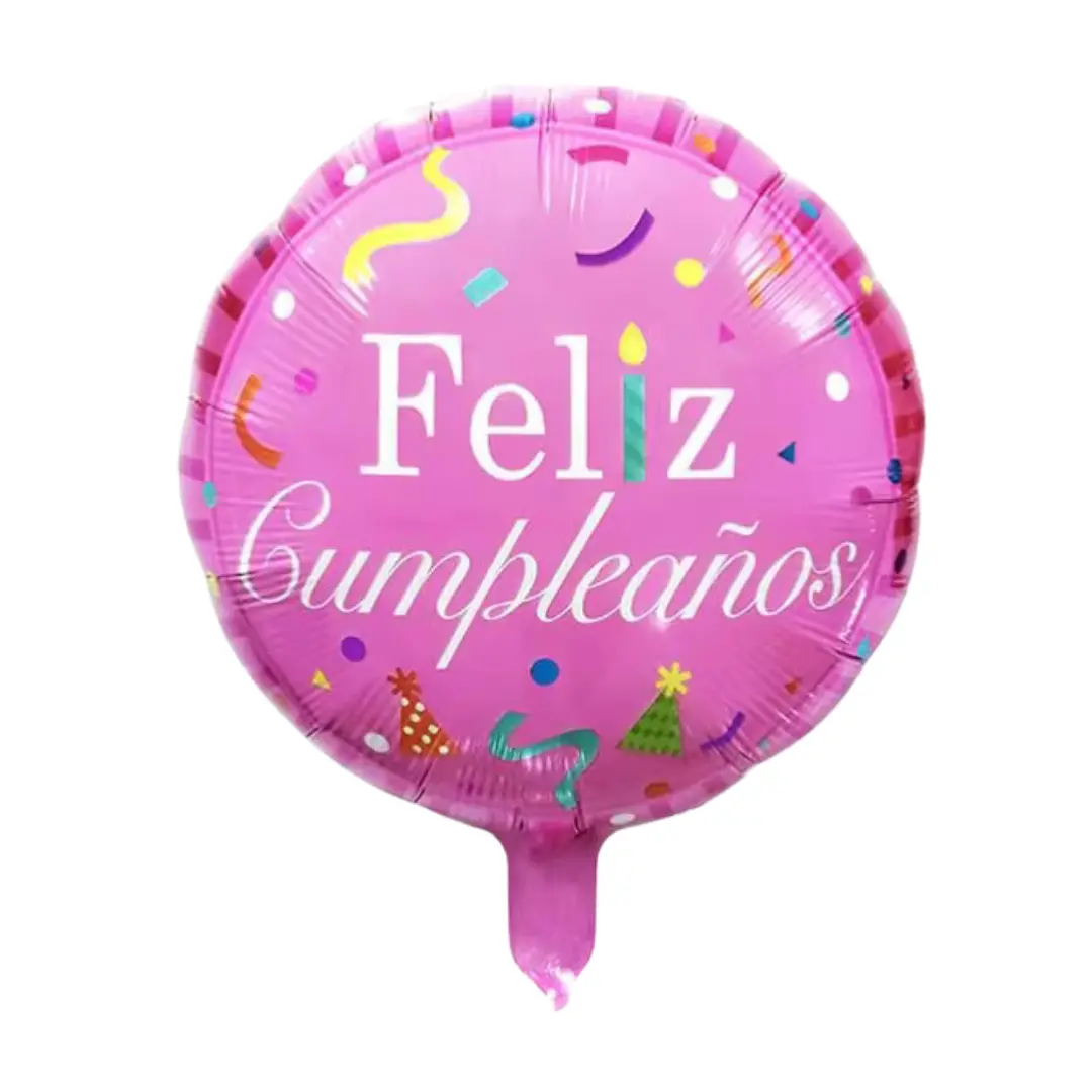 Globo 45cm FC rosado serp. un