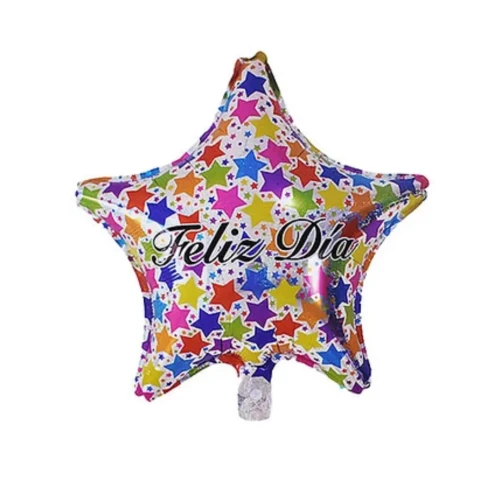 Globo 45cm feliz día estrella y estrellitas un