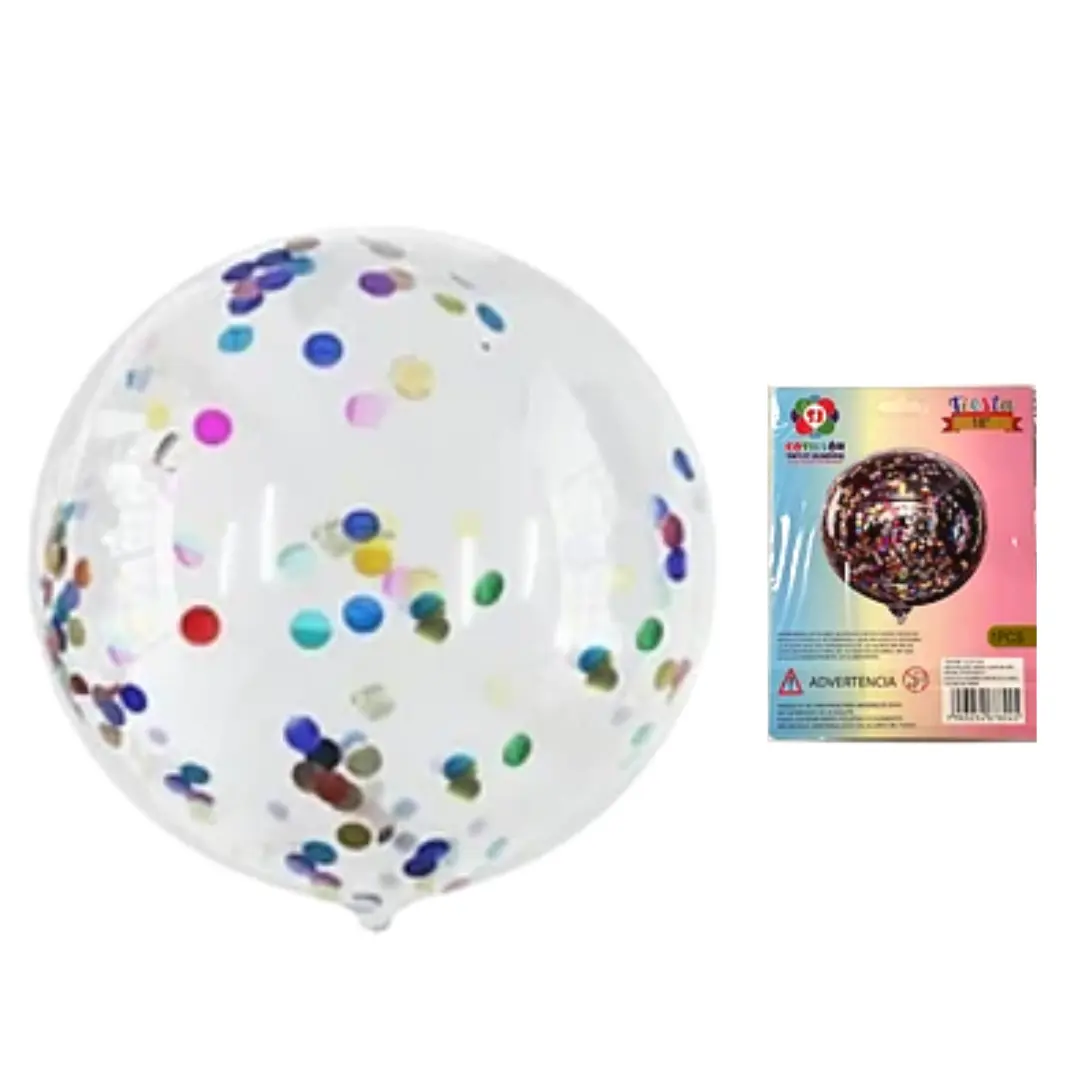 Globo 45cm burbuja multicolor un