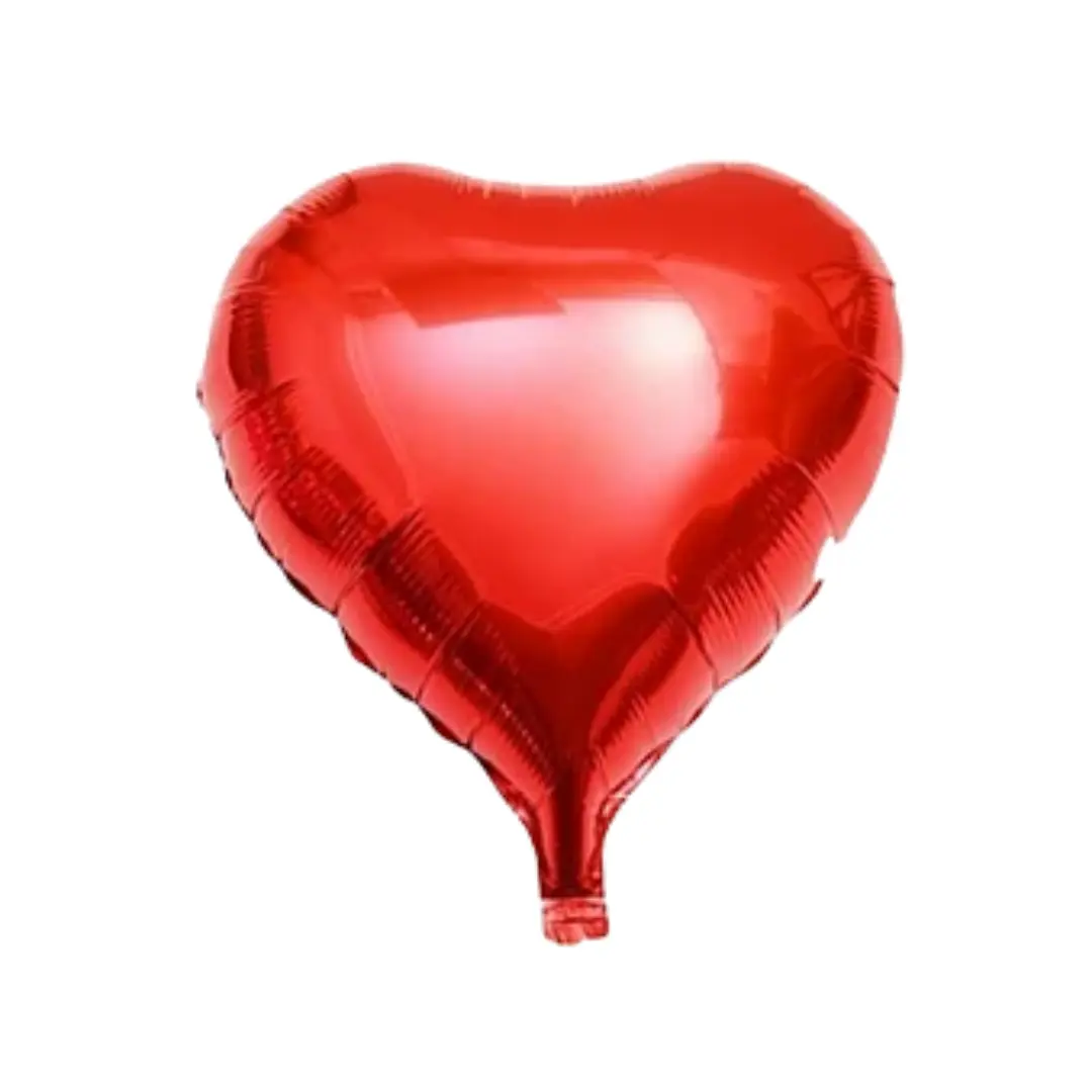 Globo 22cm corazón rojo liso un
