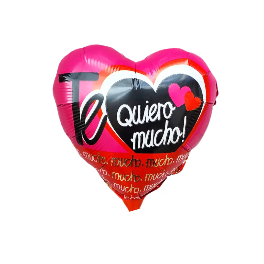 Globo 22cm corazón te quiero mucho un