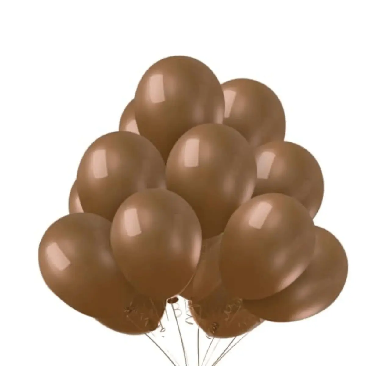 Globos café lisos R9 látex 50 un