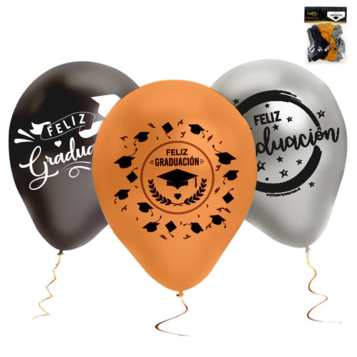 Globos R9 graduación látex 12un