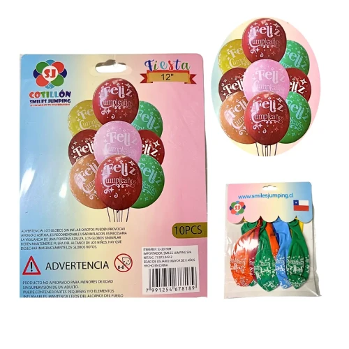 Globos R12 látex FC colores  látex 10un