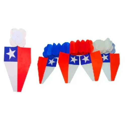 Guirnalda tricolor bandera un