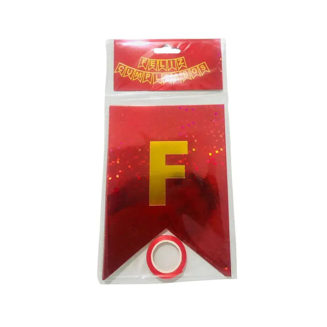 Banderín F.C rojo holográfico un