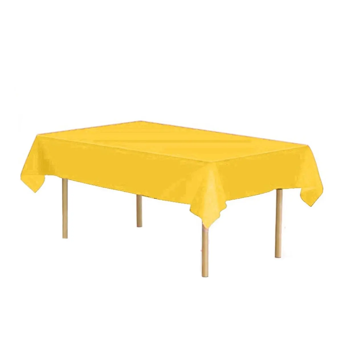 Mantel plástico 137×274 cm amarillo un