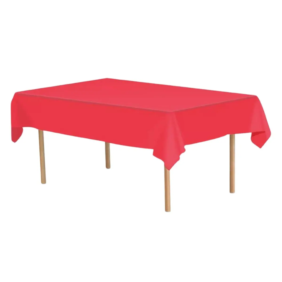 Mantel plástico rojo 137×274 cm un