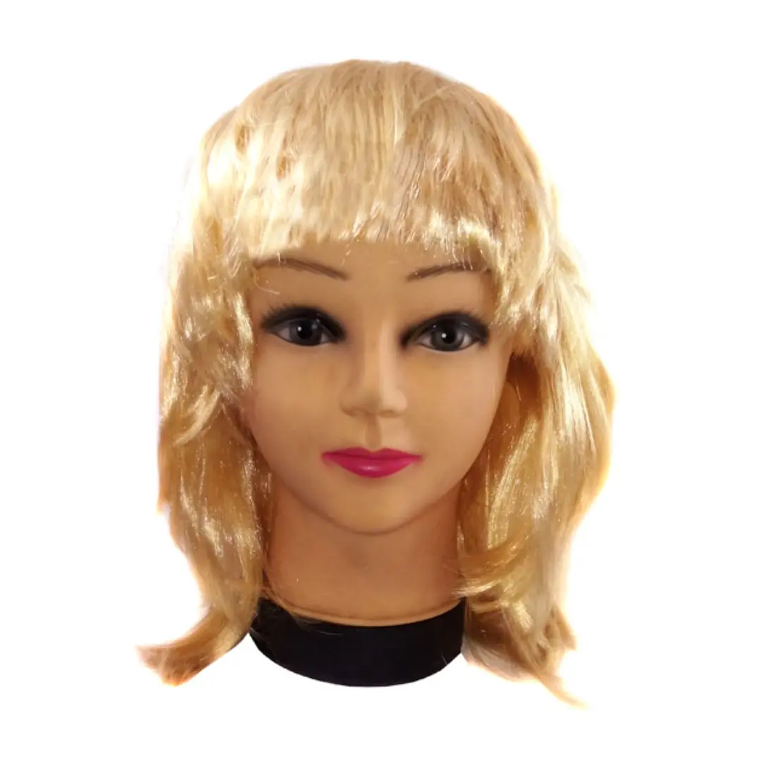 Peluca corta rubia 32cm un