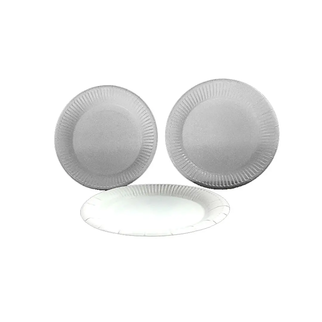 Platos de cartón blanco 50 un