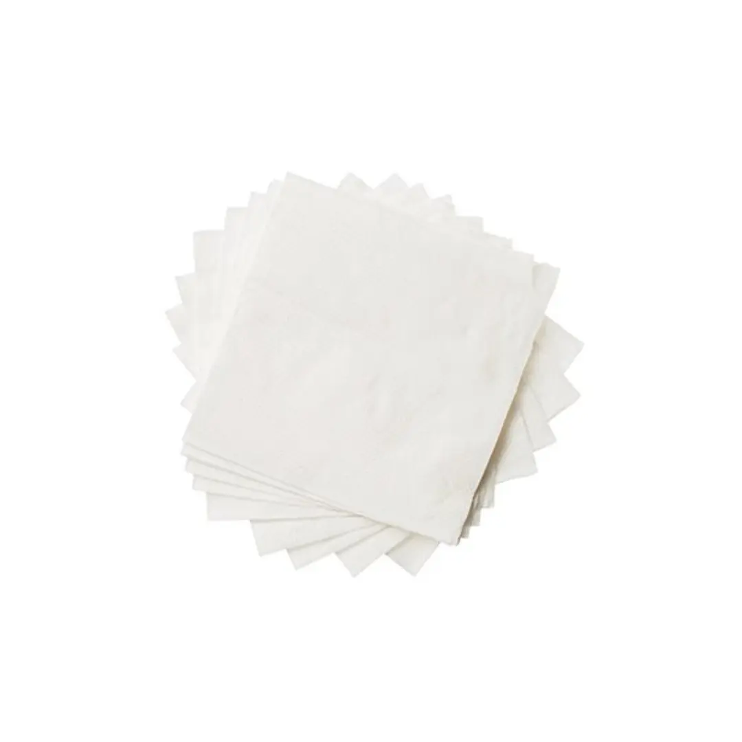 Servilletas blancas 33x33cm 20un
