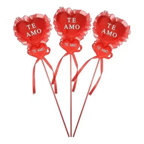 Pétalos corazón rojo 2cm 100un