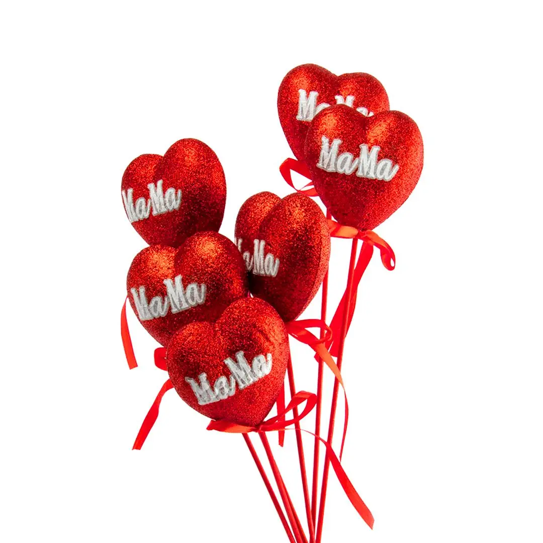 Stick corazón mamá escarcha 6un