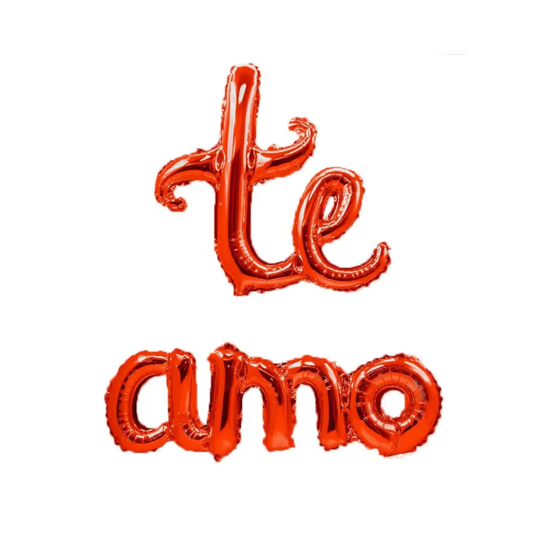 Globo te amo letra cursiva un