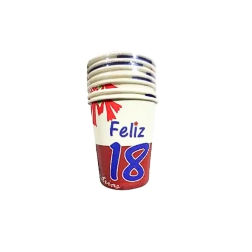 Vasos cartón 9oz 10un