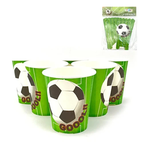 Vaso 9oz fútbol 6 un