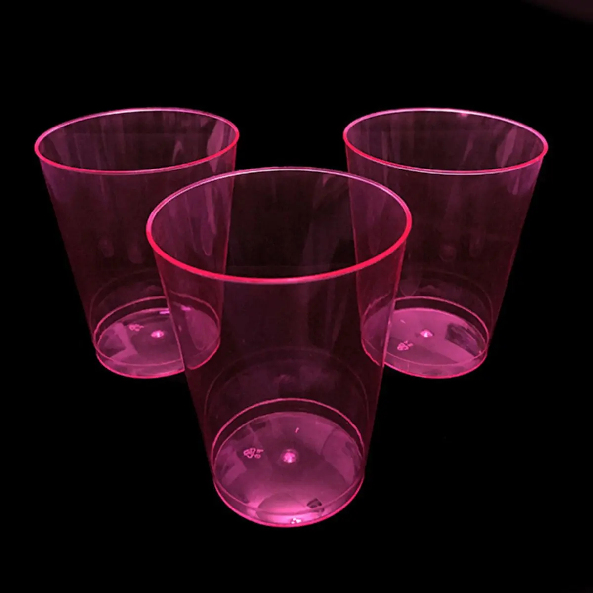 Vasos acrílicos 230ml neón fucsia 10un
