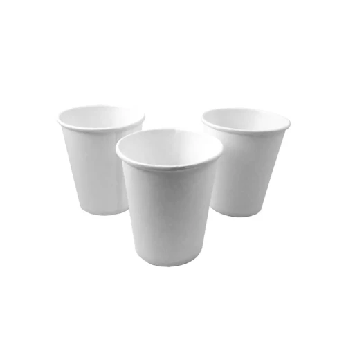Vasos cartón 7oz blanco 10un