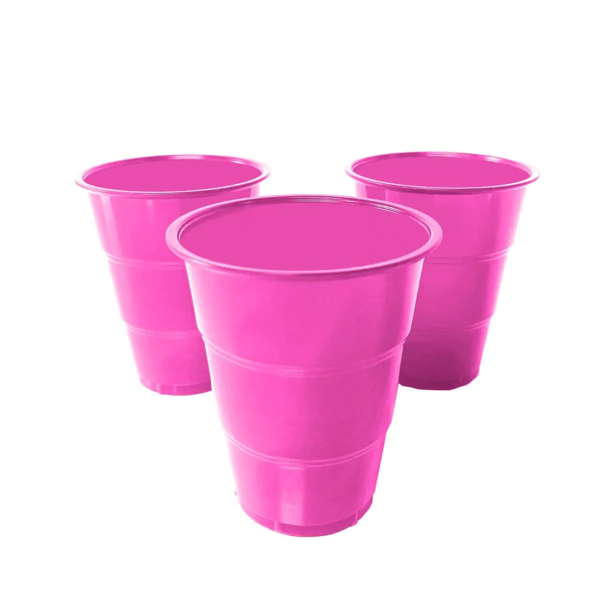 Vasos 7oz pláscticos fucsia 25un