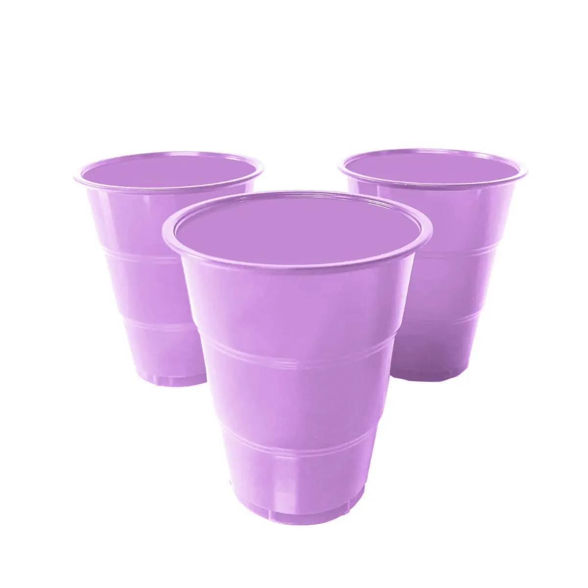 Vasos 7oz pláscticos lila 10un