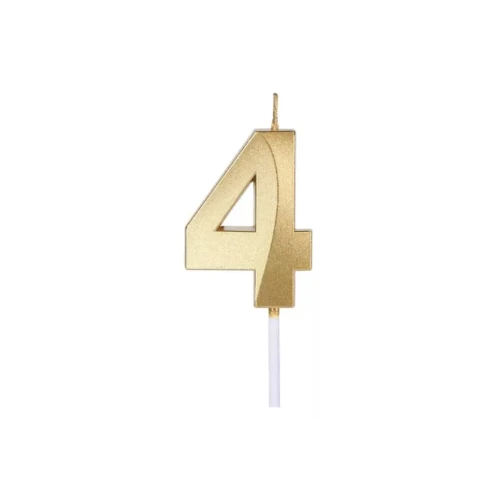 Vela dorada número 4 un