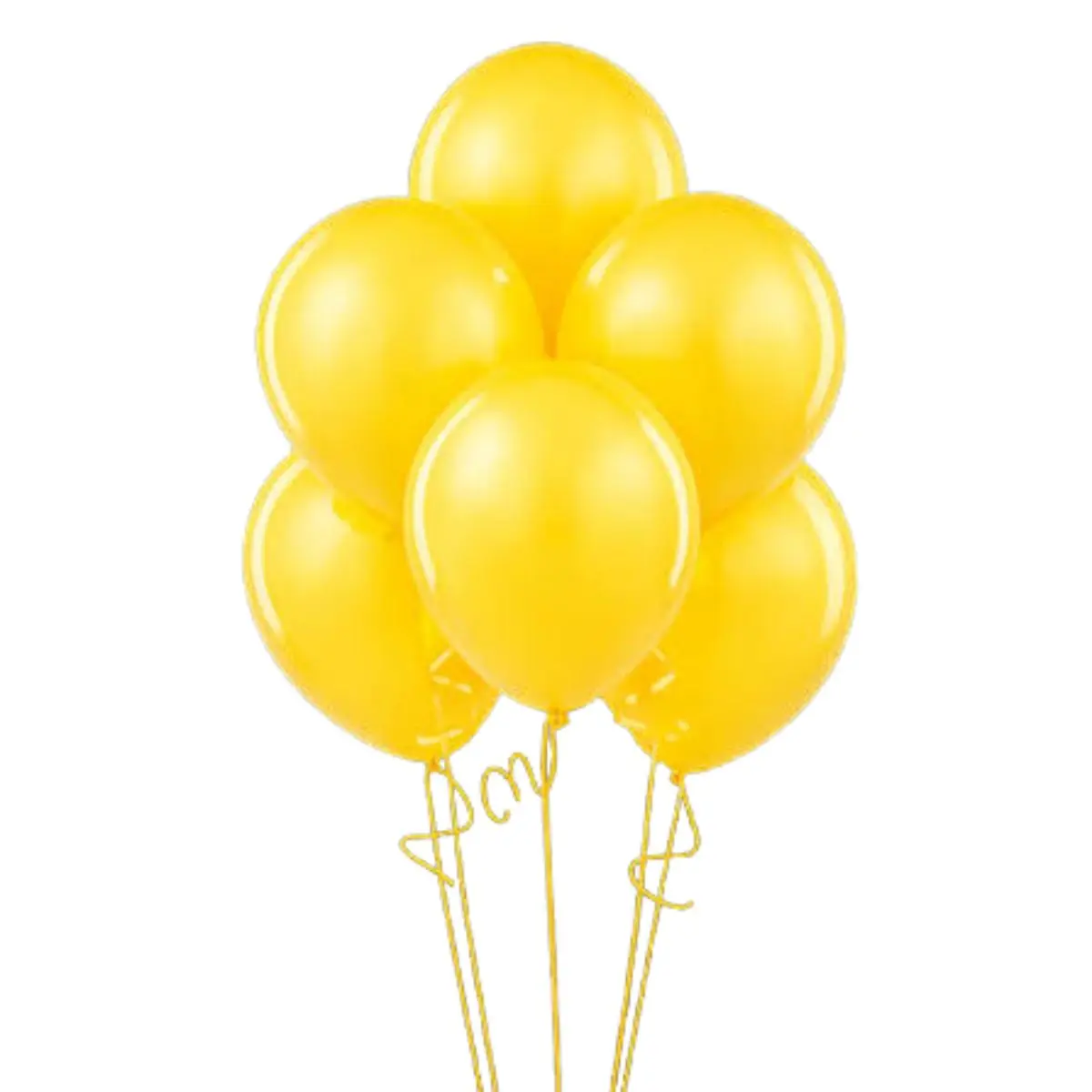 Globo R9 amarillo metal 25un