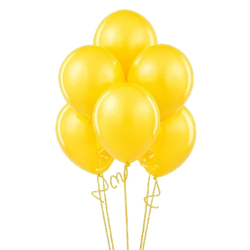 Globo R9 amarillo metal 25un