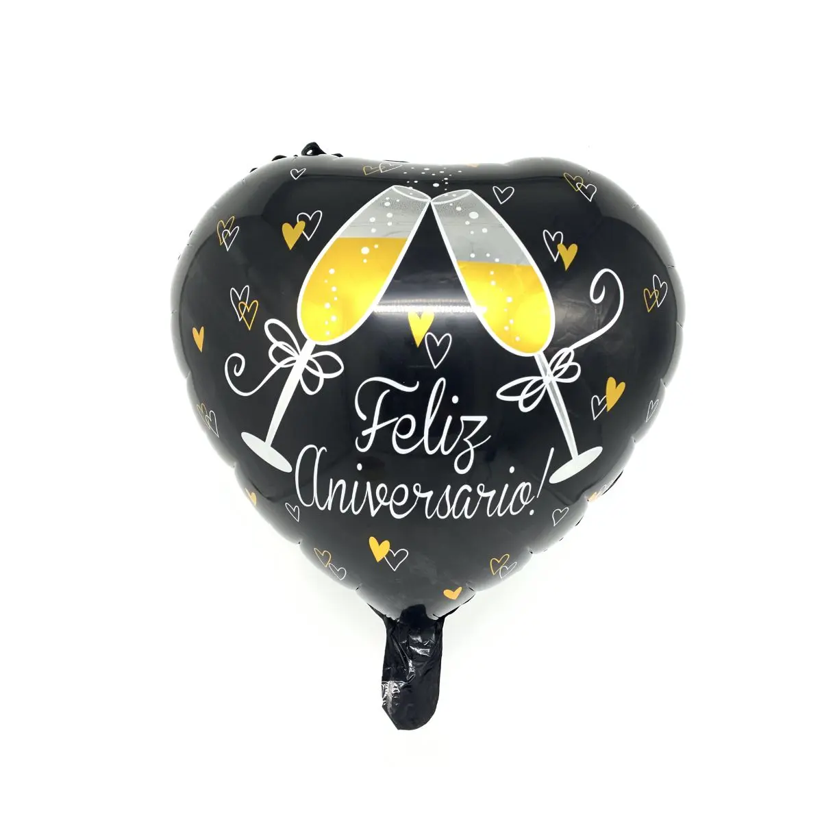 Globo 45cm aniversario negro copas un