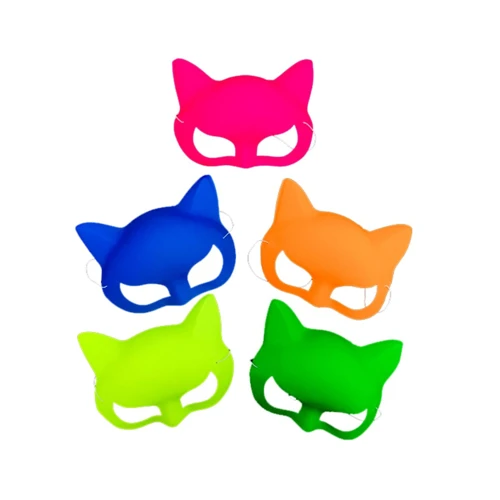 Antifaz de gato flúor colores 6un