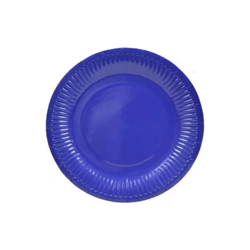 Plato cartón 18cm azul 25 un