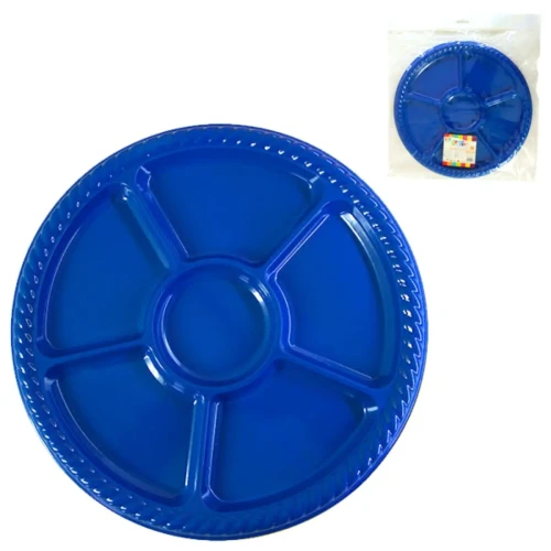 Bandeja 6 divisiones azul 3un