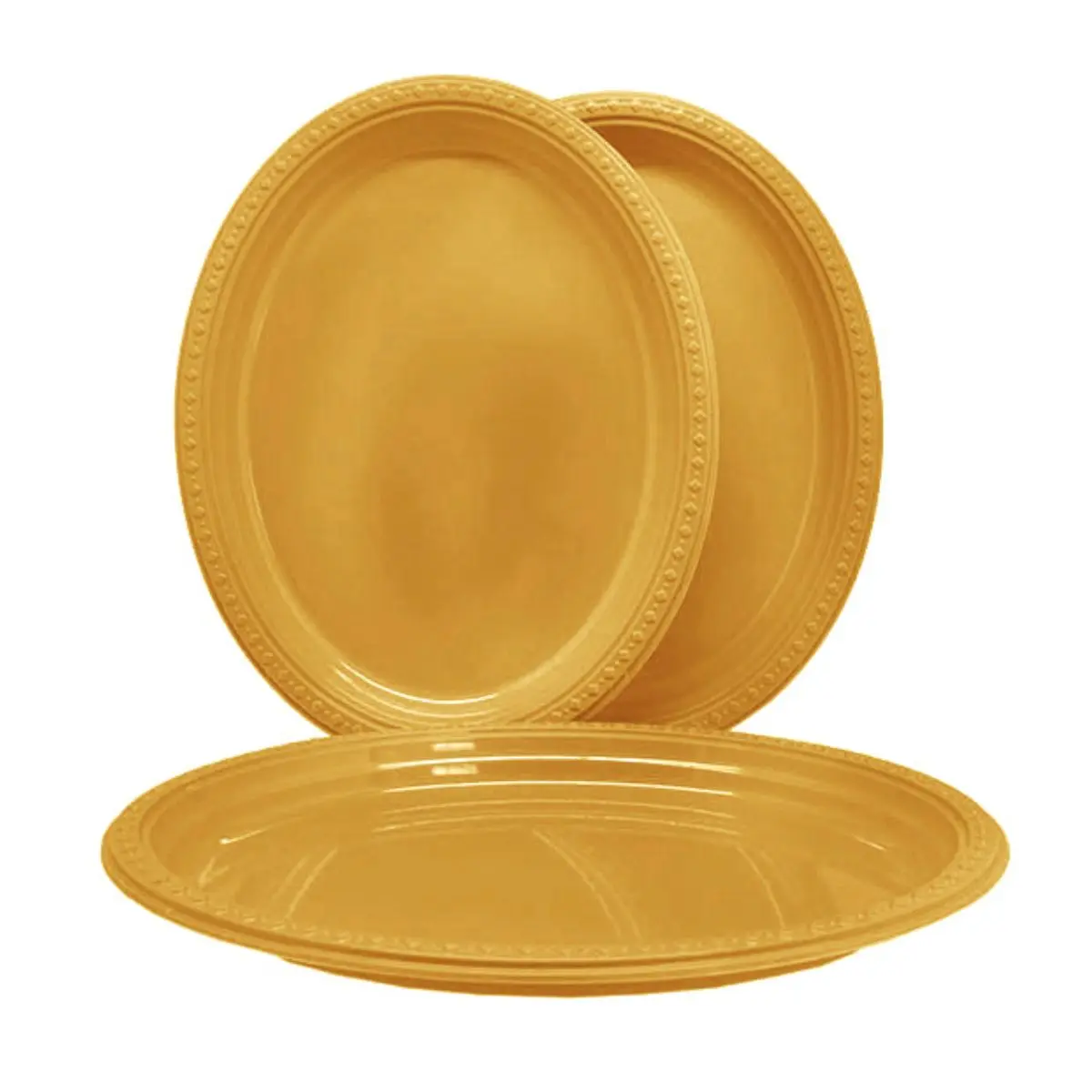 Bandeja ovalada dorado matte 5 un