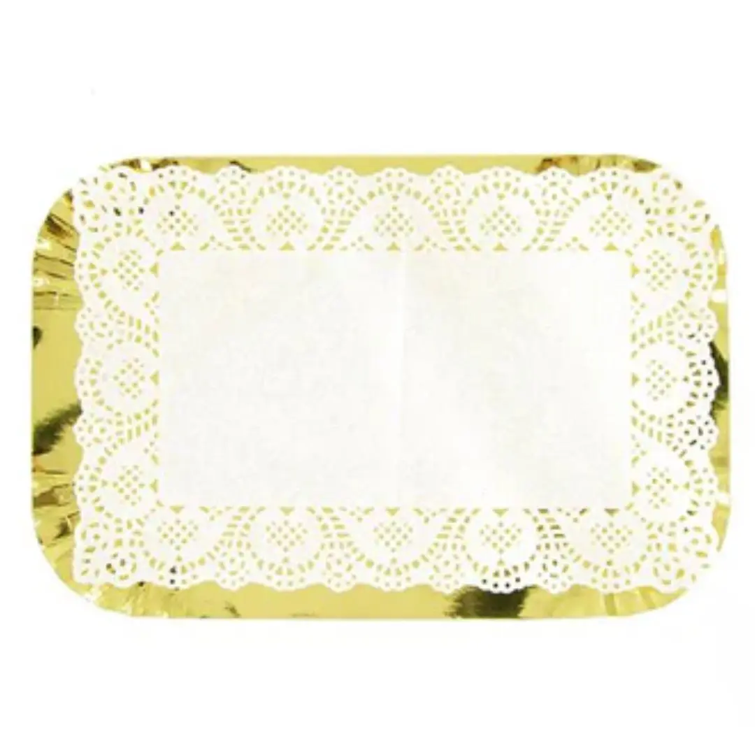 Bandeja rectangular 32x22cm dorada un