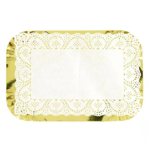 Bandeja rectangular 32x22cm dorada un