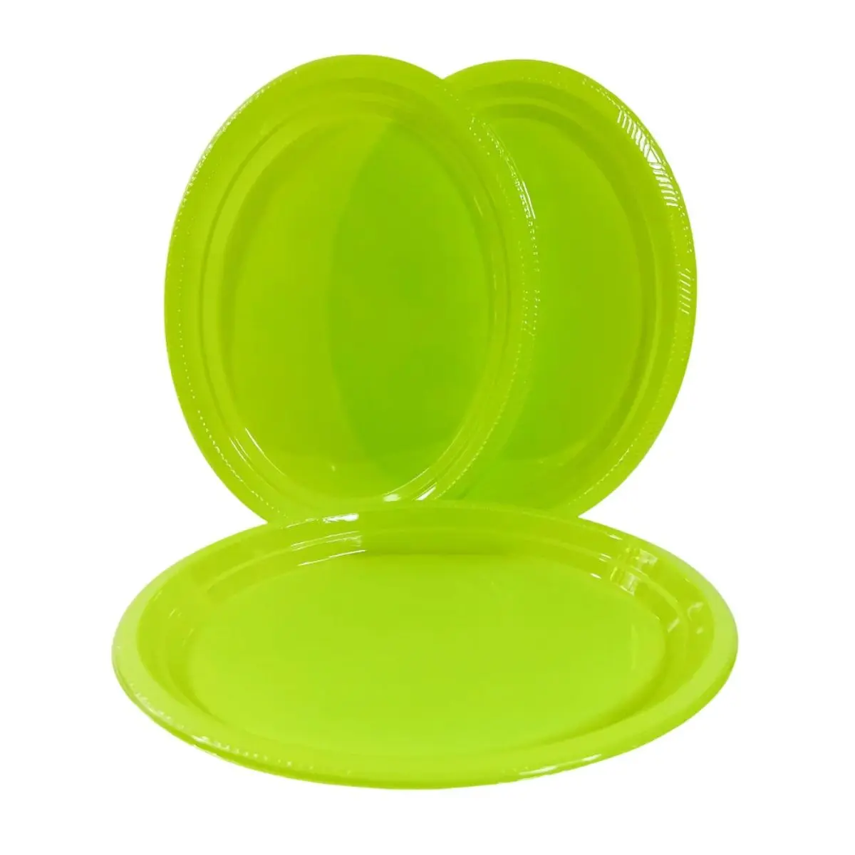 Bandeja 25x31cm ovalada plástica verde lima 3un
