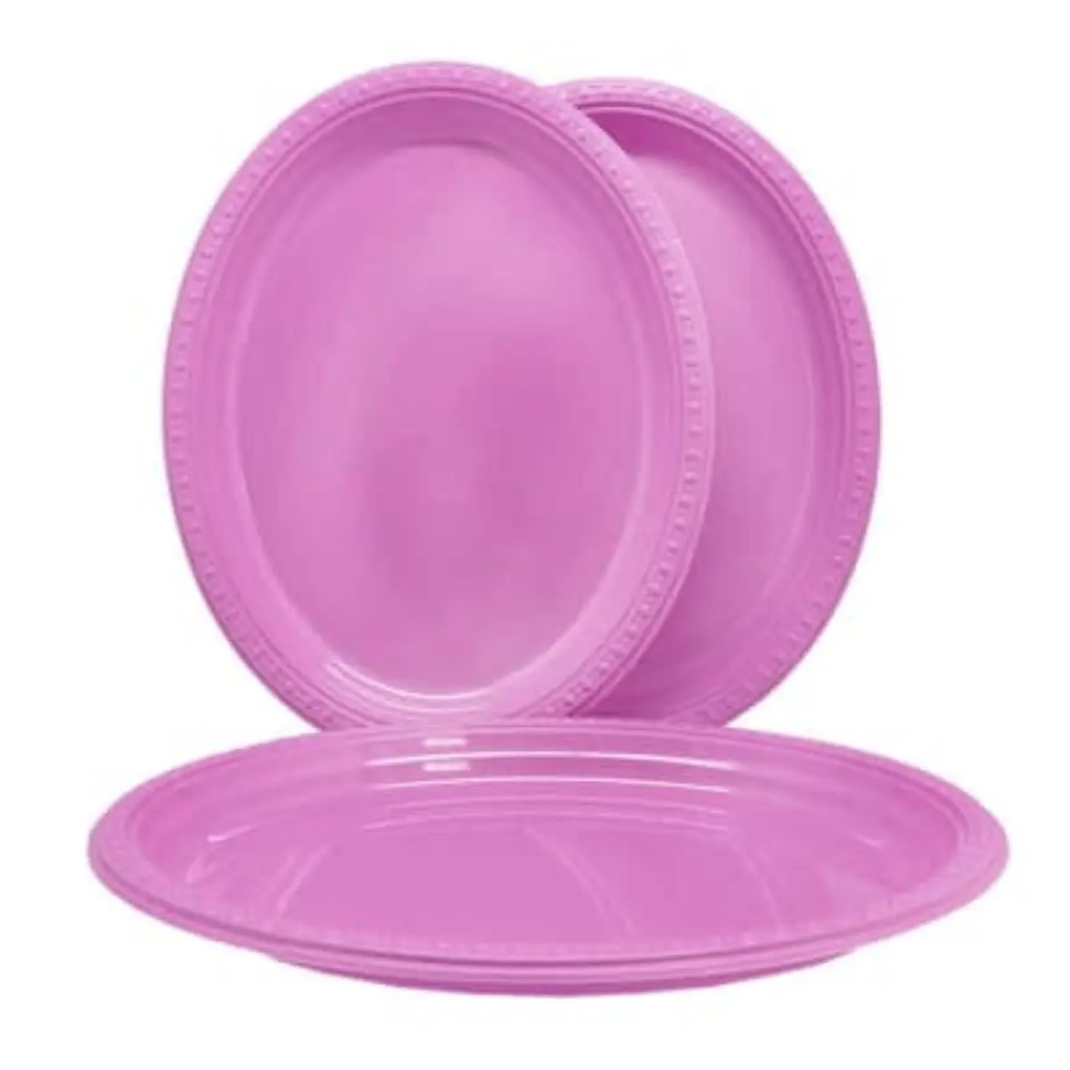 Bandeja 25x31cm ovalada plástica lila 3un