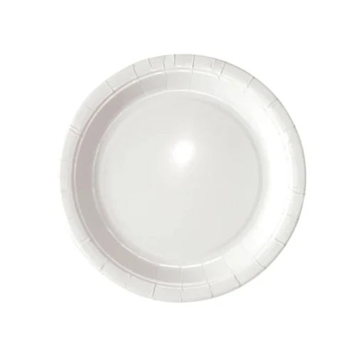 Plato 18cm cartón blanco 10un