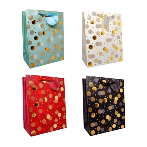 Bolsa de regalo golden círculo 18x23cm un
