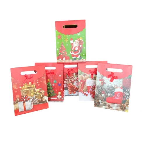 Bolsas de regalo navidad 19,5x8.5x27.5cm un