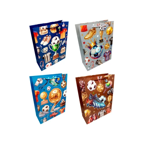 Bolsa de regalo futbol campeones 18x32cm un