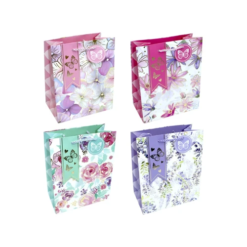 Bolsa de regalo floreada 18x23cm un