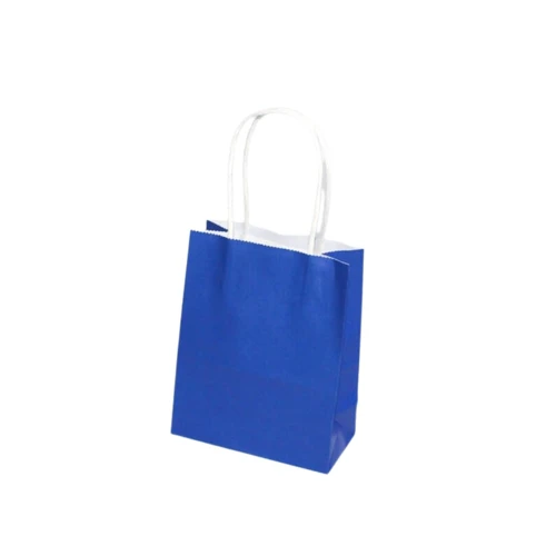 Bolsa de regalo kraft azull un