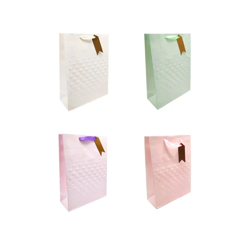 Bolsa de regalo relieve puntos 18x23cm un