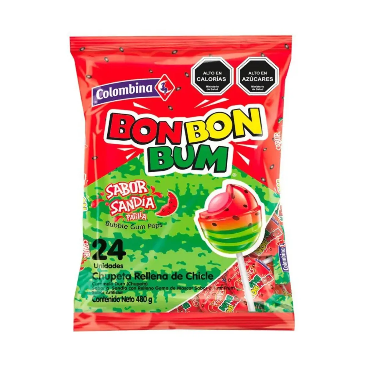 Bon bon bum sandía 24unidades