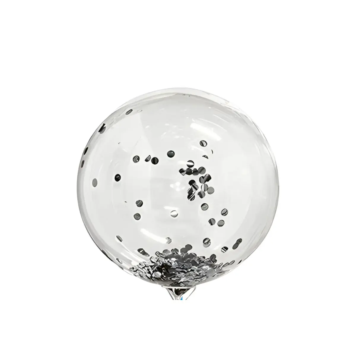 Globo 18" burbuja confeti plateado un